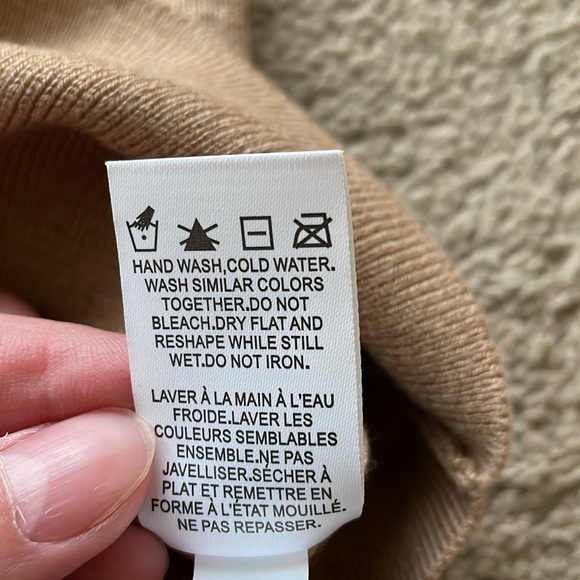 RW&CO. Sweater Midi Skirt NWT Cashmere Blend Women’s M Camel Minimalist Neutral - Picture 7 of 11